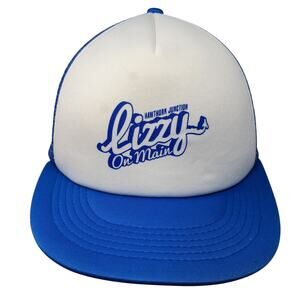 Hawthorn Junction Lizzy On Main Trucker Hat Blue One Size Adjustable Hit Wear